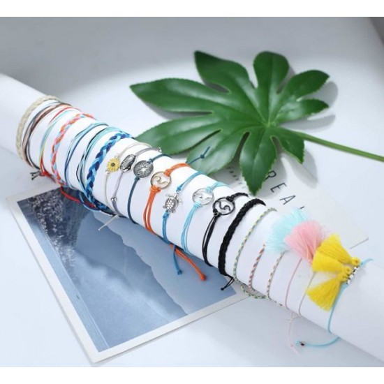 4 Set Vsco Bracelets For Women Teen Girls Wave Shell Turtle Flower String Handcrafted Boho Cute Trendy Bracelets Anklets Set Adjustable 4 Set Vsco Bracelets For Women Teen Girls Wave Shell Turtle Flower String Handcrafted Boho Cute Trendy Bracelets Anklets Set Adjustable